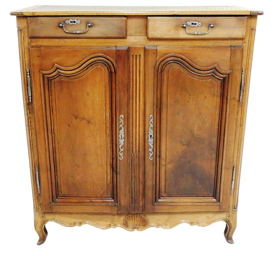 Appraisal: French cabinet with early elements two short drawers over two