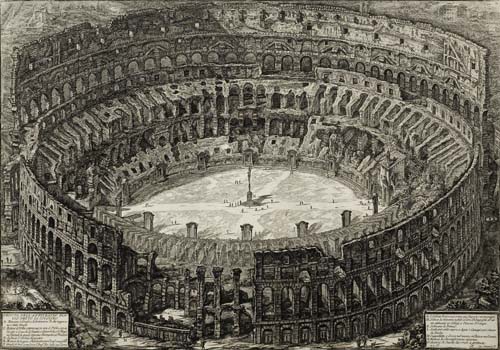 Appraisal: GIOVANNI B PIRANESI Veduta dell'Anfiteatro Flavio detto il Colosseo Etching