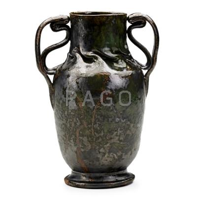 Appraisal: GEORGE OHR Fine and tall vase with in-body twist and