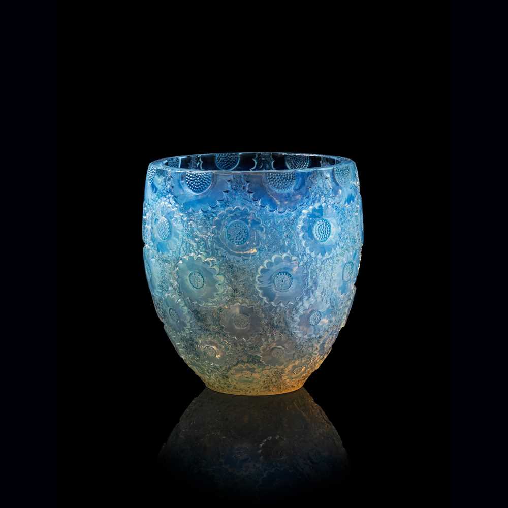 Appraisal: REN LALIQUE FRENCH - PAQUERETTES VASE NO - designed opalescent