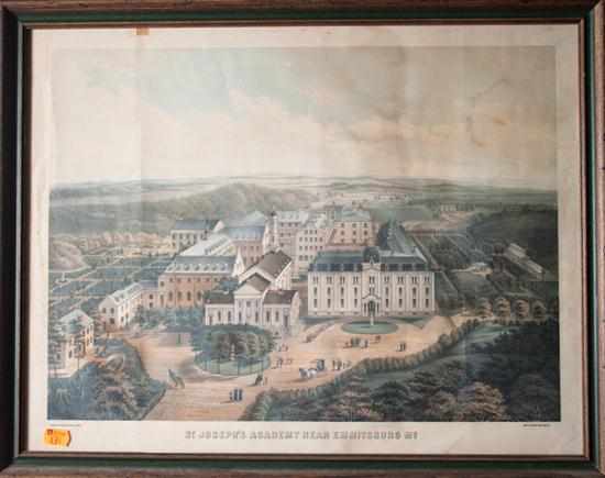 Appraisal: Maryland Landmarks ''St Joseph's Academy Near Emmitsburg Md '' chromolithograph