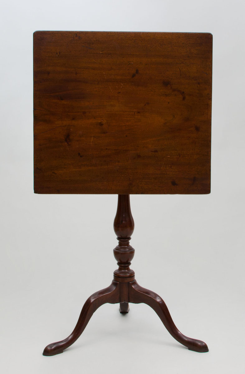 Appraisal: GEORGE III MAHOGANY TILT-TOP TABLE x x in Estimate -