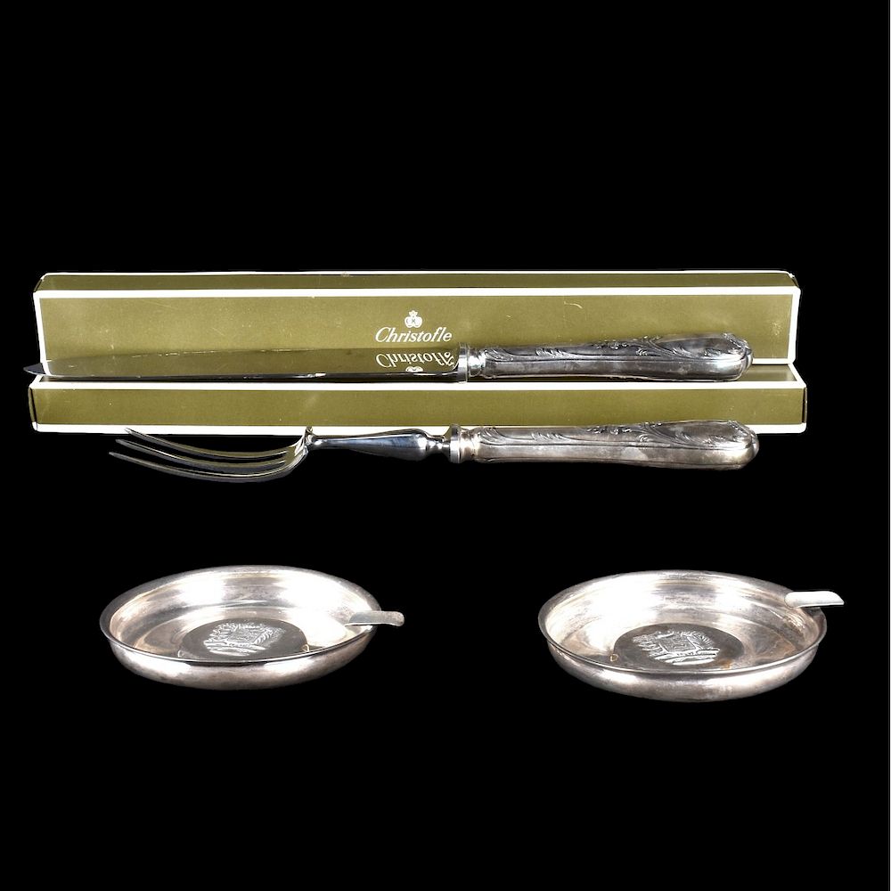 Appraisal: Christofle Marly Carving Set Camuso Silver Christofle Marly Carving Set