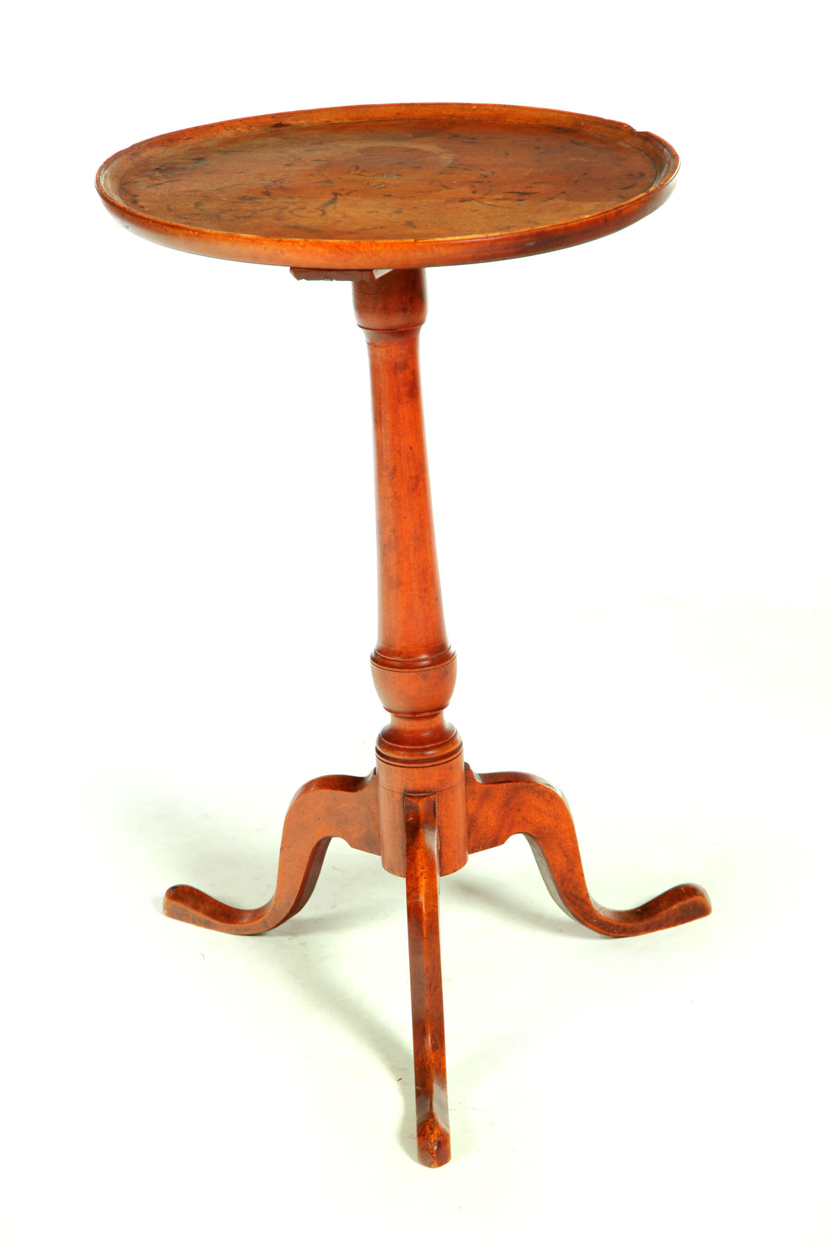 Appraisal: CHIPPENDALE CANDLESTAND New England late th century maple Dish top