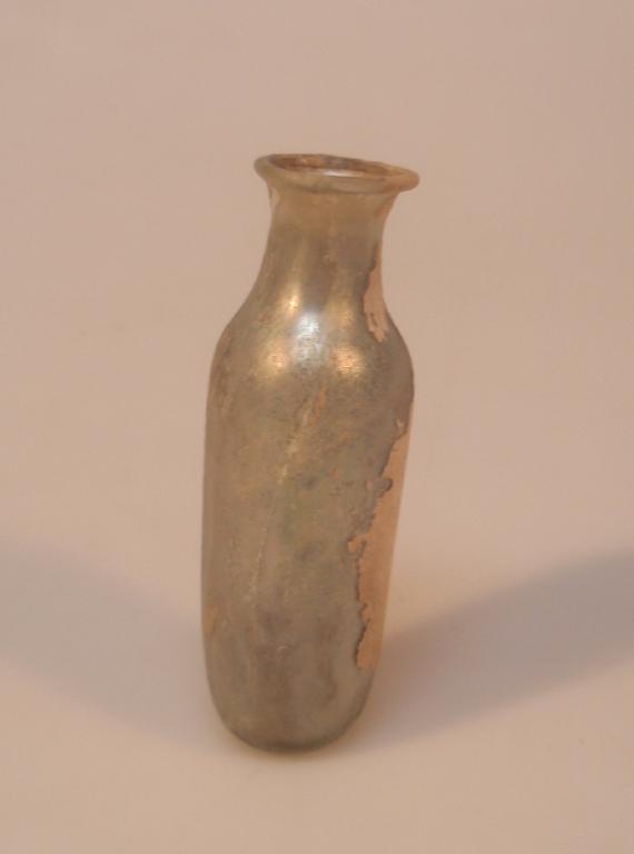 Appraisal: A late Roman pale green glass perfume bottle or unguentarium