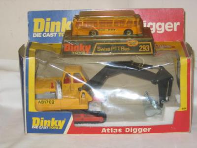 Appraisal: Atlas Digger and Swiss P T T Bus boxed E