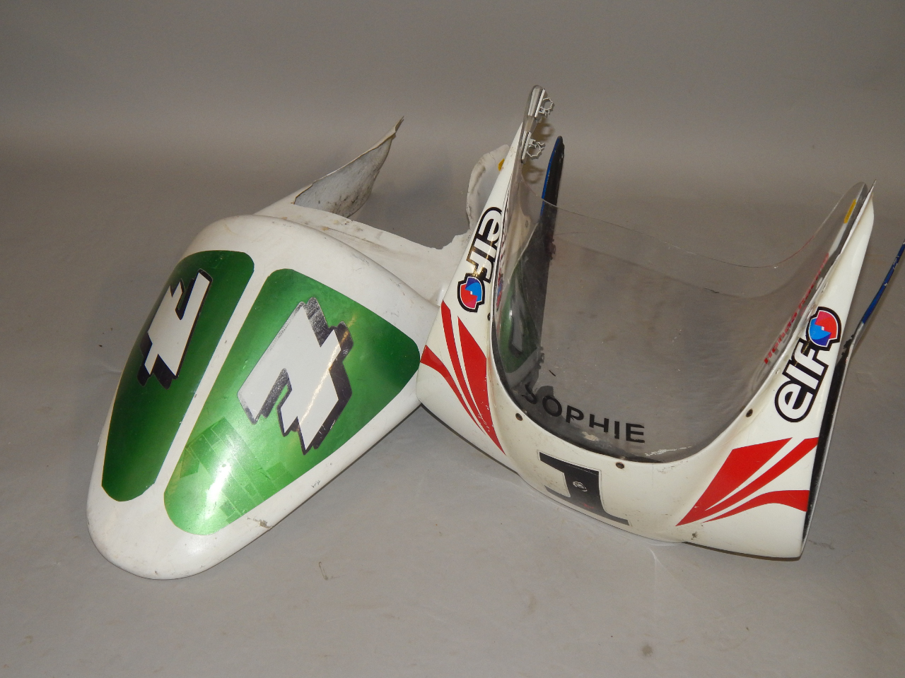 Appraisal: A Honda Racing motorbike fairing and a further motorbike fairing