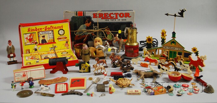 Appraisal: Lot of Vintage Toys Collectibles Etc including a Weeden steam