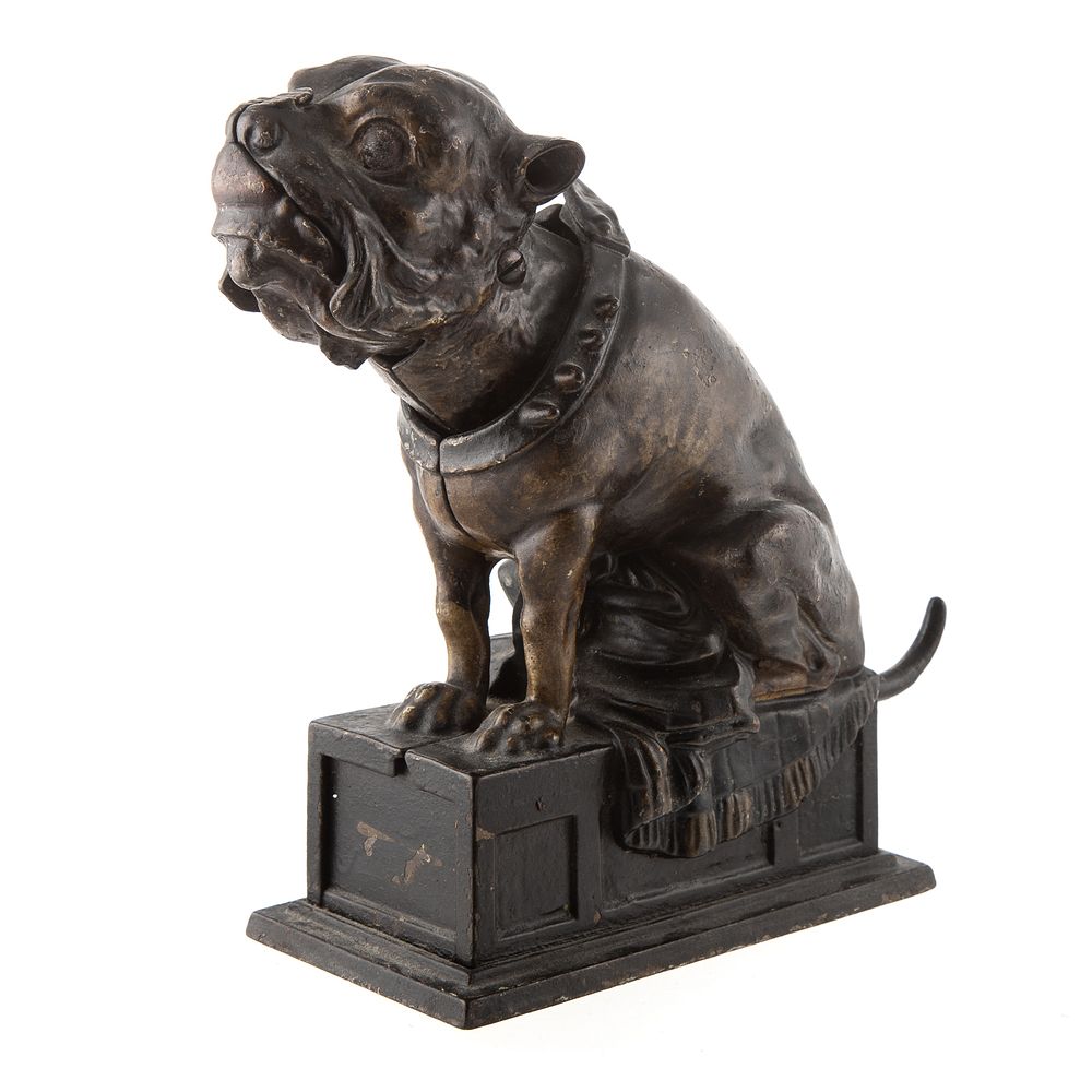 Appraisal: Bulldog Cast Iron Mechanical Bank Dated by J E Stephens