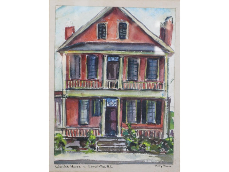 Appraisal: Philip Moose NC - Lincolnton Scene watercolor on paper signed