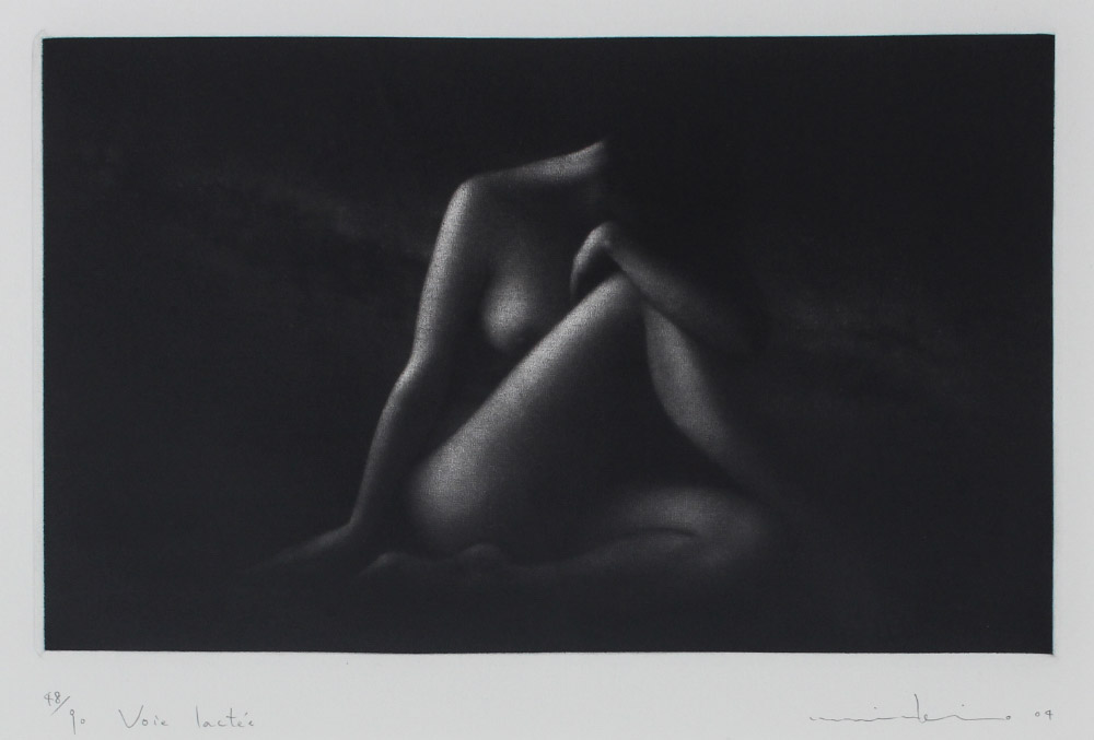 Appraisal: WATANABE Mikio Japanese - ''VOIE LACTEE'' Mezzotint sight size ''