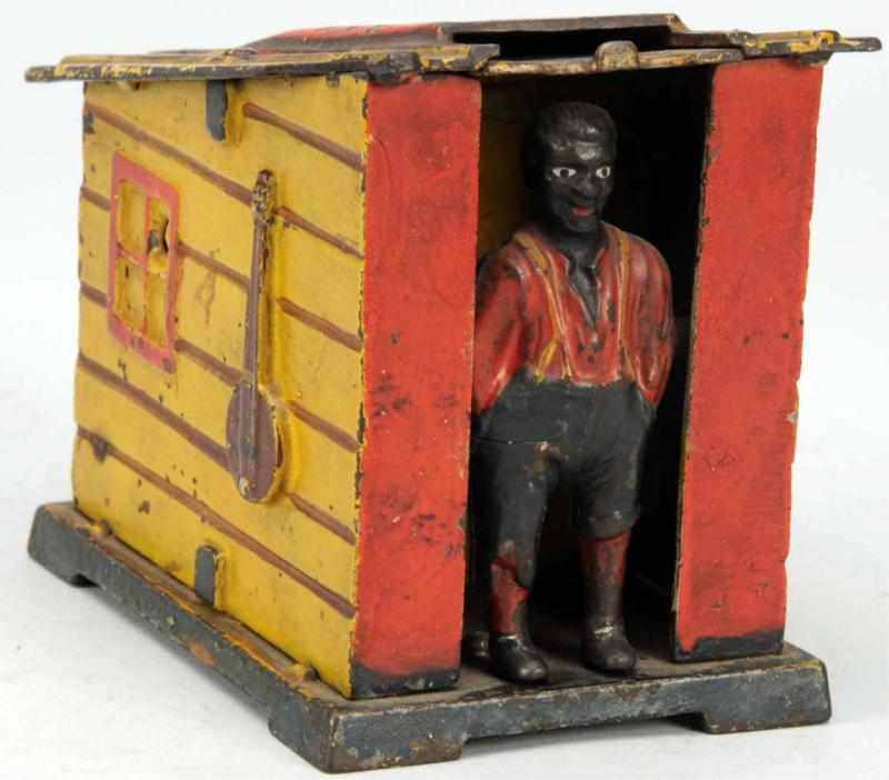 Appraisal: Cast Iron Cabin Mechanical Bank Manufactured by J E Stevens