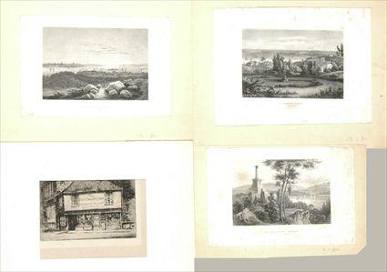 Appraisal: American School th C Three Views of New York State