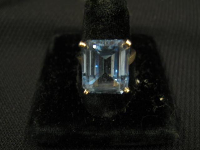 Appraisal: Blue Topaz Ring rich London blue gem carats in k