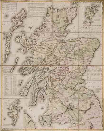 Appraisal: Kirkwood Sons Travelling Map of Scotland inset map of Orkney