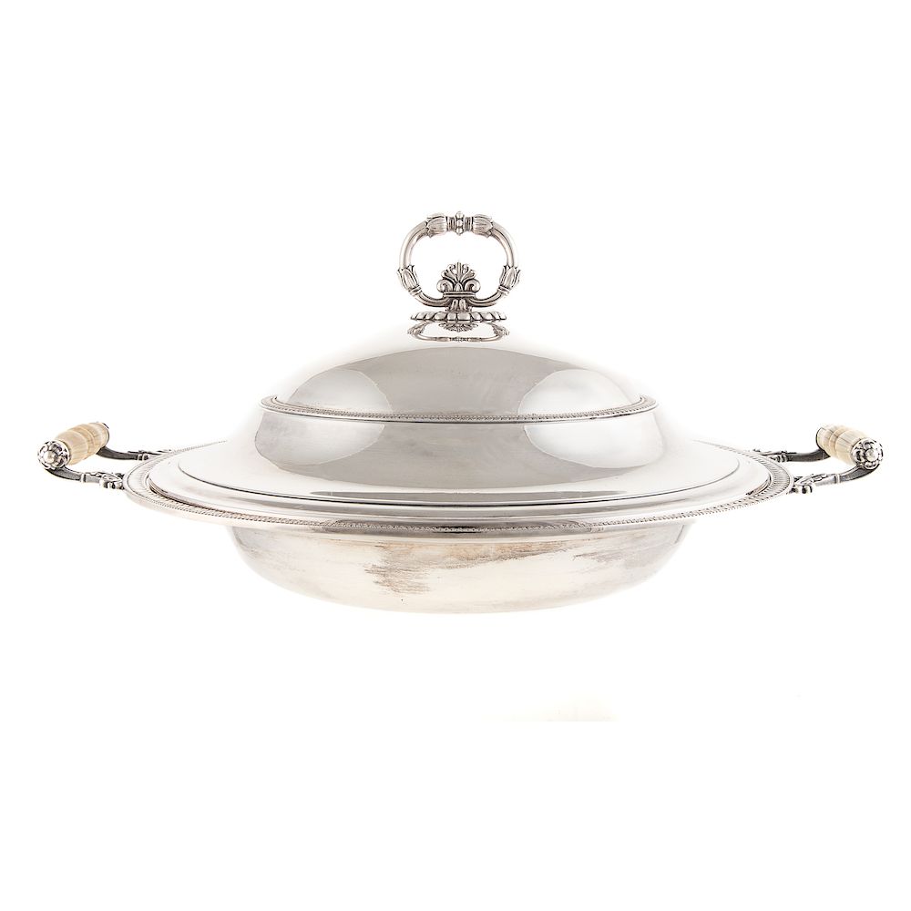 Appraisal: Italian Silver Serving Dish and Cover - Alessandria silver standard