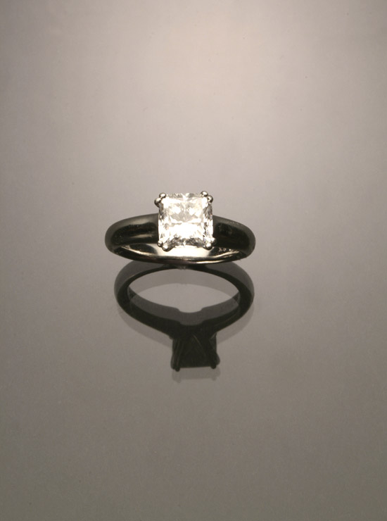 Appraisal: Platinum Solitaire Diamond Ring Retailed by Bailey Banks Biddle The