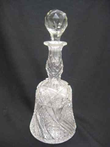 Appraisal: Brilliant Period Cut Glass Decanter classic bell form '' tall