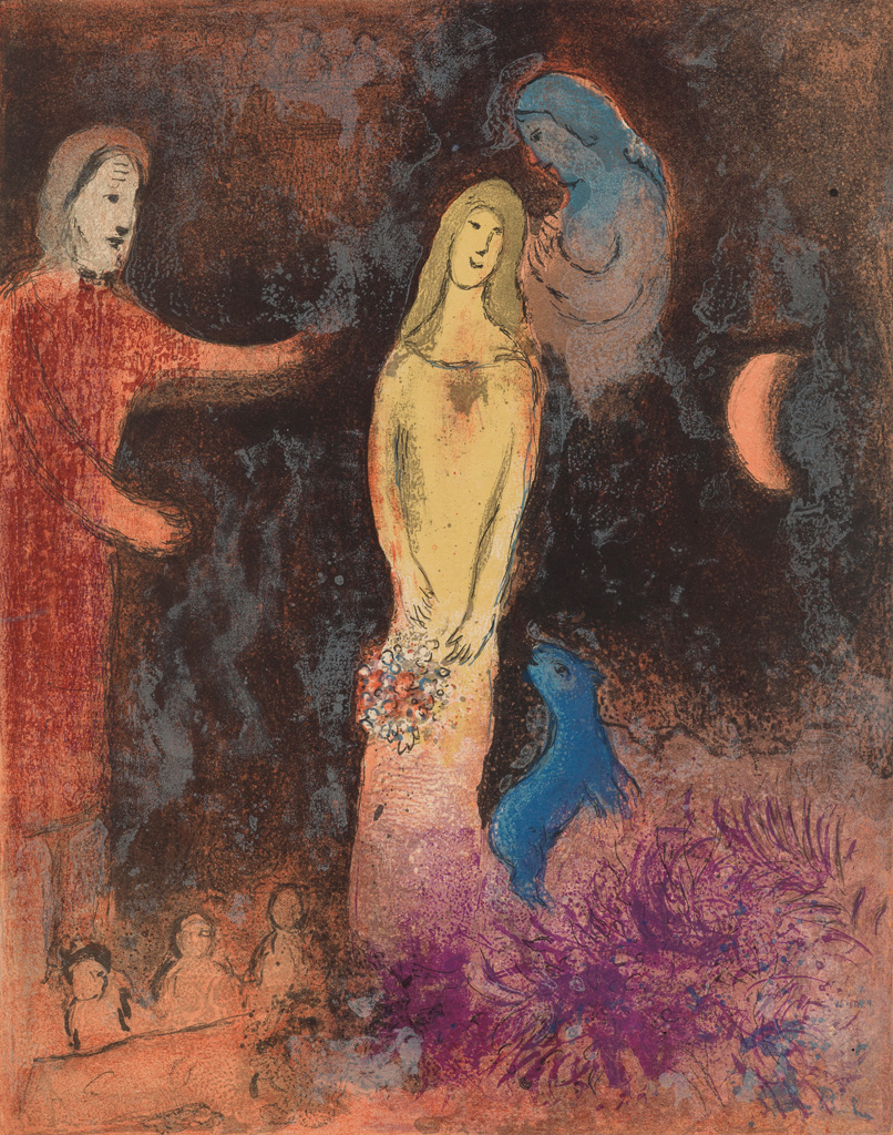 Appraisal: MARC CHAGALL Chlo v tue et coiff e par Cl