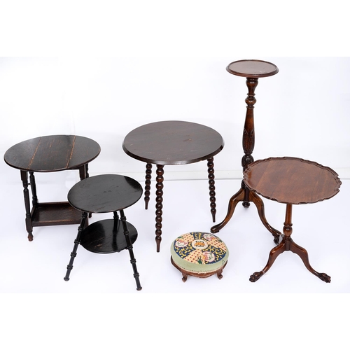 Appraisal: Four various occasional tables late Victorian and later various sizes