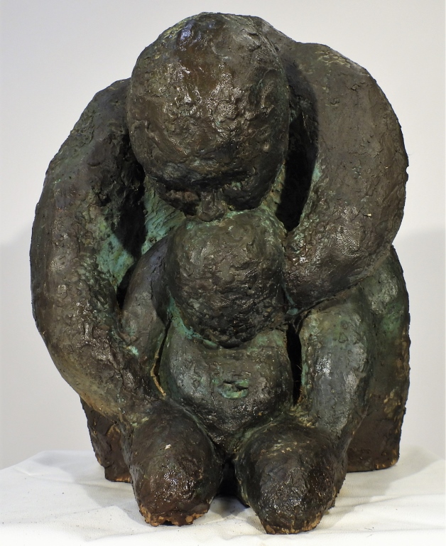 Appraisal: FINE MODERN POST IMPRESSIONIST MOTHER CHILD BRONZE United States th