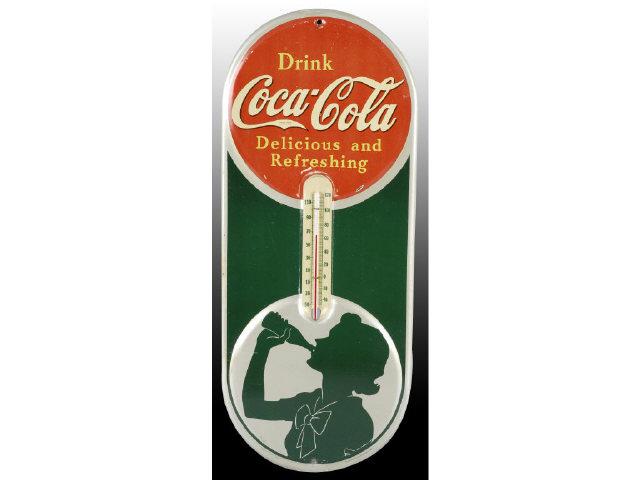 Appraisal: Tin Coca-Cola Thermometer Description Few scuffs and scratches with a