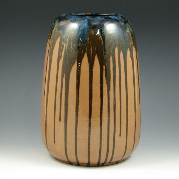 Appraisal: Large Peters Reed Shadow Ware vase Marked with impressed Zane