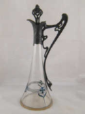 Appraisal: WMF A pewter mounted Art Nouveau continental decanter the body