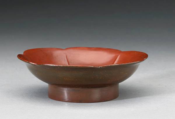 Appraisal: A small cinnabar lacquer dish Song Dynasty Thinly walled with