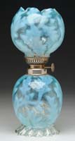 Appraisal: VERY RARE OPALESCENT MINI LAMP H - Pale blue glass