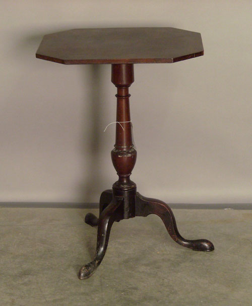 Appraisal: Federal style candlestand with a tilting octagonal top Provenance Collection