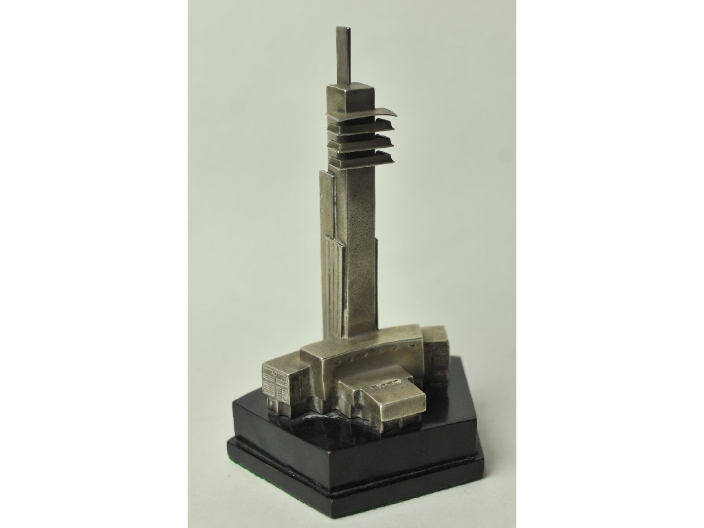 Appraisal: Silver model of Tate's tower Sheffield