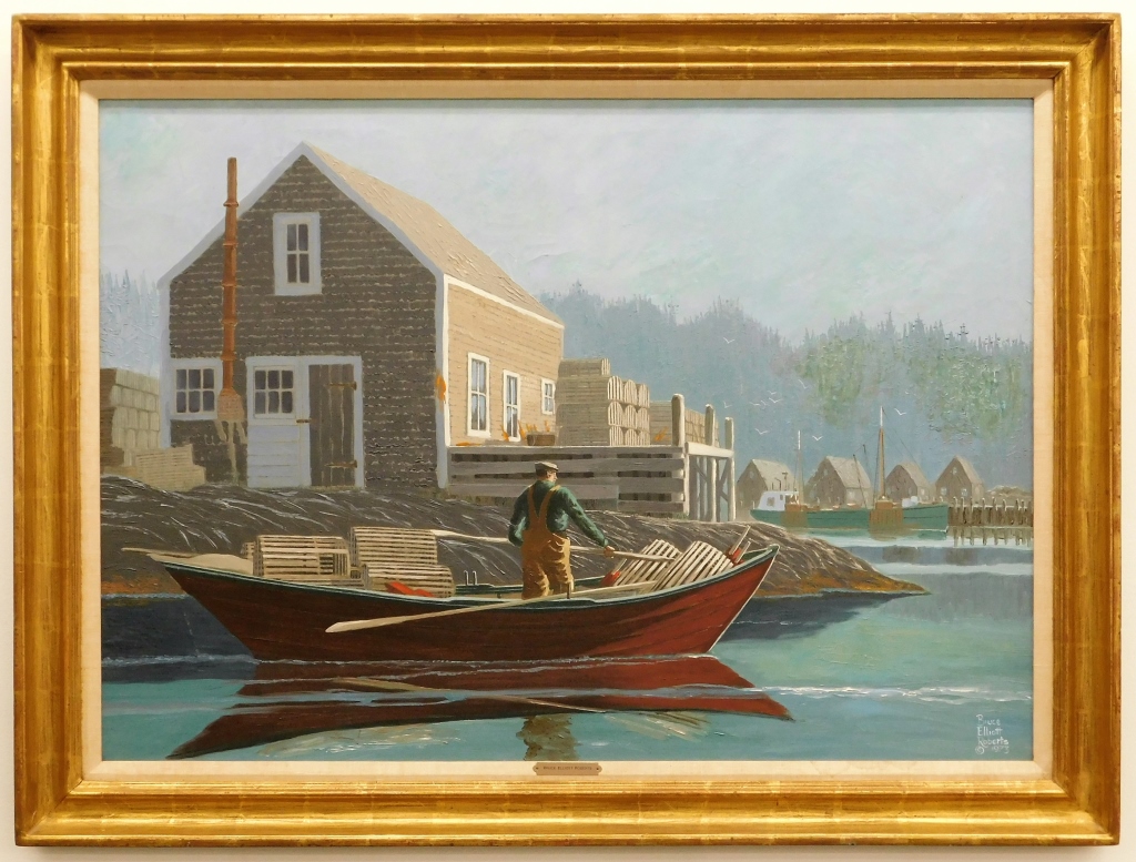 Appraisal: BRUCE ELLIOT ROBERTS IMPRESSIONIST HARBOR PAINTING New York Florida Virgin