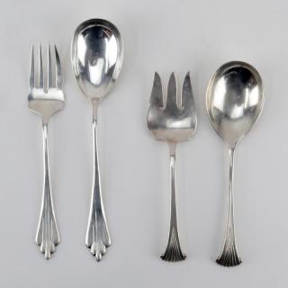 Appraisal: Two Pairs of Solid Sterling Silver Serving Sets Two Pairs