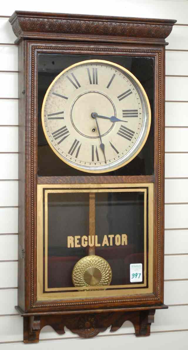 Appraisal: STORE REGULATOR H WALL CLOCK Sessions Clock Co Forestville Conn