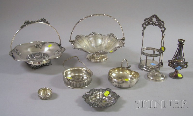 Appraisal: Eight Victorian Silver Plated Table Items including a Simpson Hall