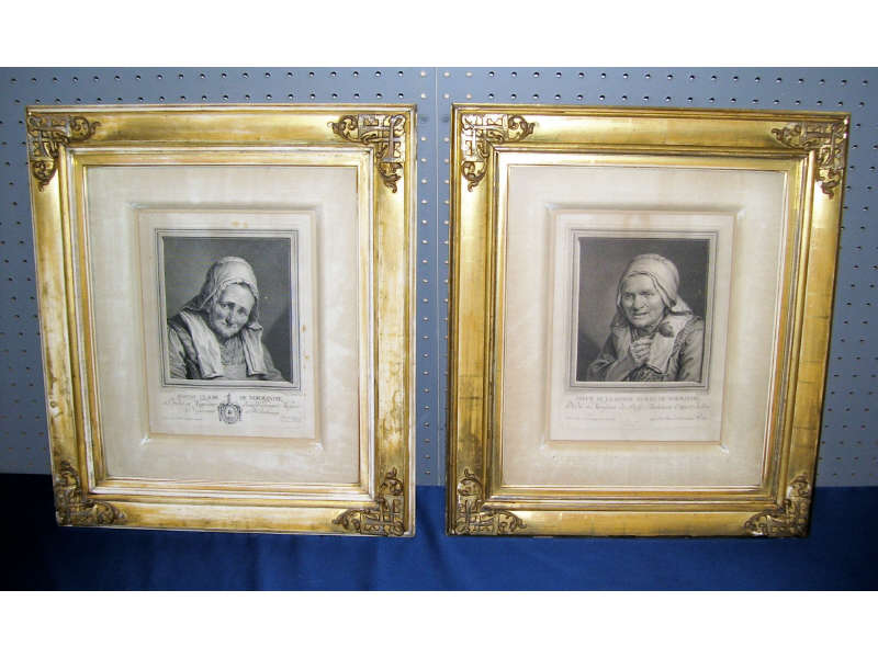 Appraisal: Pair Matched Framed th c Engravings Pair of mid th