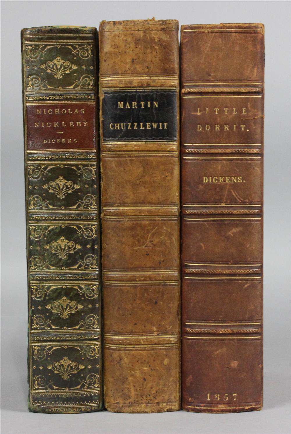 Appraisal: DICKENS CHARLES FIRST EDITIONS NICHOLAS NICKLEBY LITTLE DORRIT AND MARTIN