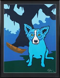 Appraisal: George Rodrigue - Row With Me Henry silkscreen produced for