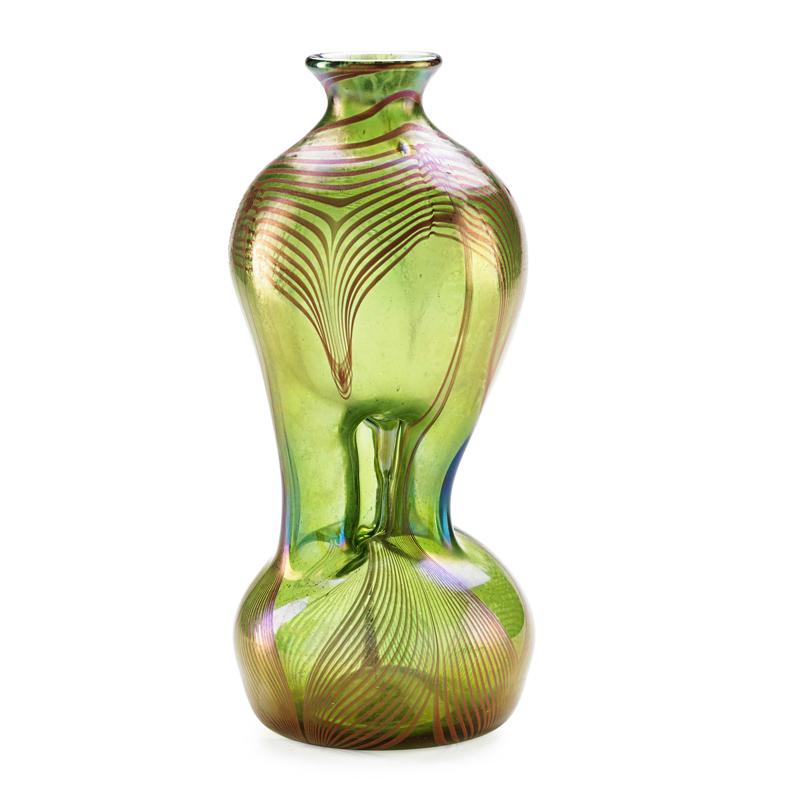 Appraisal: TIFFANY STUDIOS Early glass bottle Condition Report Some very minor