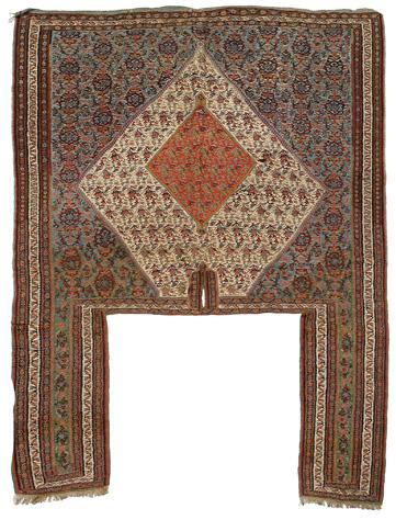 Appraisal: Senneh Kilim horse cover flat woven slit tapestry weave central