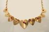 Appraisal: NECKLACE - Retro K gold ruby and diamond heart necklace