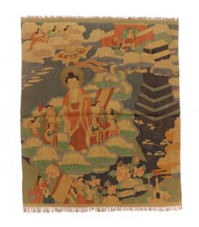 Appraisal: Fine Chinese Silk Kesi Tapestry Heavenly Buddha Chinese th century