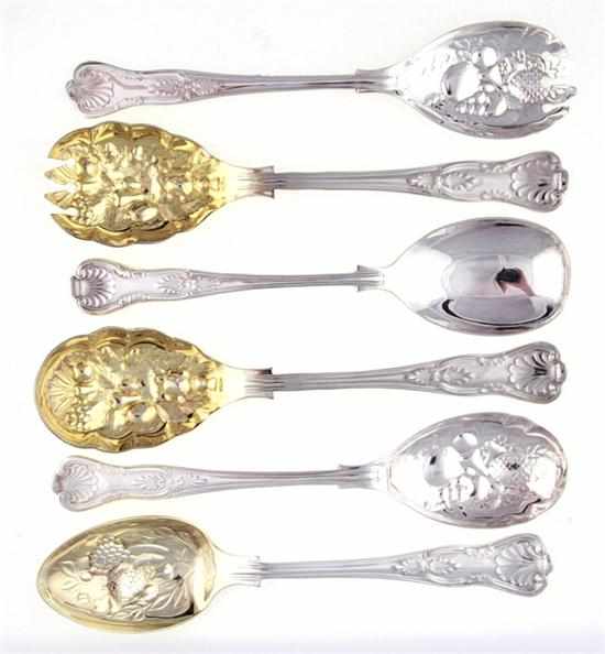 Appraisal: American King pattern sterling spoons by Gorham and Dominick Haff