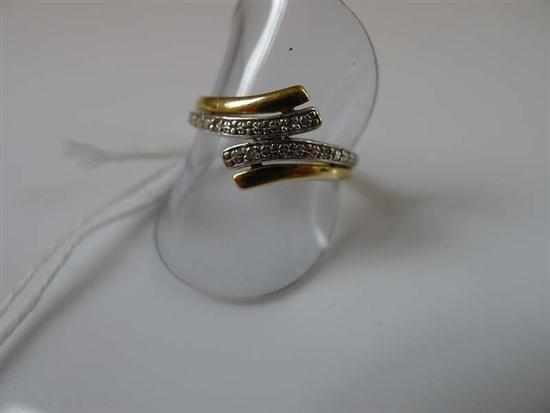 Appraisal: A DIAMOND RING STAMPED CT TWO TONE GOLD