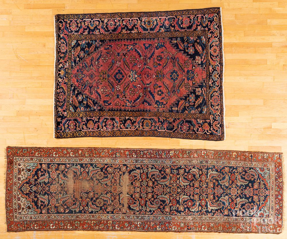 Appraisal: Two Hamadan carpets early th c Two Hamadan carpets early