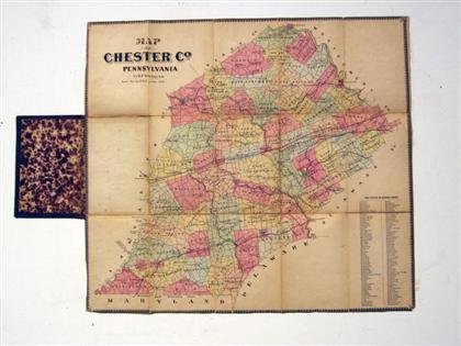 Appraisal: piece Folding Map Bridgens H F Map of Chester Co