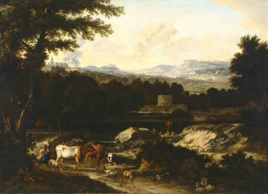 Appraisal: Manner of Nicolaes Berchem Dutch th- th Century Landscape With