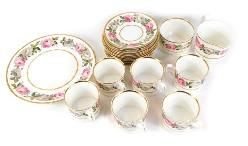 Appraisal: A Royal Worcester Royal Garden pattern part tea service comprising