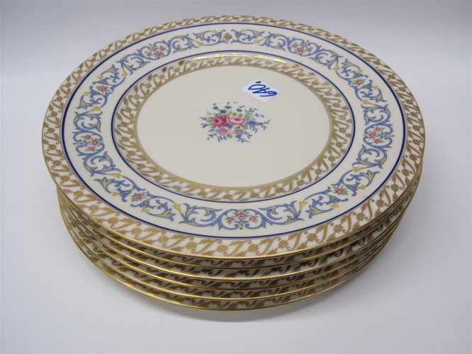 Appraisal: SET OF BOHEMIAN CORONADO PORCELAIN SERVICE PLATES gold rimmed with